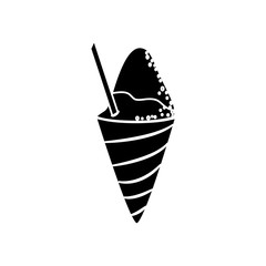 Ice cream icon. security system warning and protection theme. Isolated design. Vector illustration