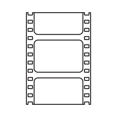 Cinema film strip icon. Movie video media and entertainment theme. Isolated design. Vector illustration
