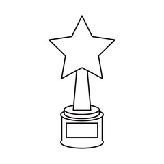 Cinema trophy icon. Movie video media and entertainment theme. Isolated design. Vector illustration
