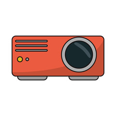 Cinema video beam icon. Movie media and entertainment theme. Isolated design. Vector illustration