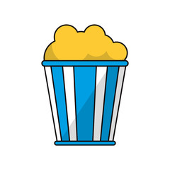 Cinema pop corn icon. Movie video media and entertainment theme. Isolated design. Vector illustration