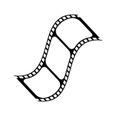 Cinema film strip icon. Movie video media and entertainment theme. Isolated design. Vector illustration