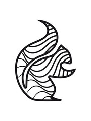Squirrel pattern art design