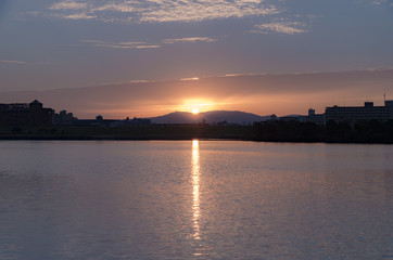 Naklejka premium 日の出