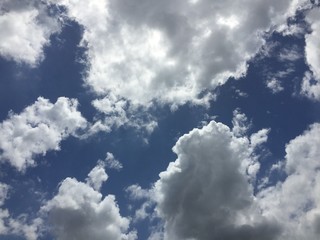 Beautiful dark blue sky and cloud
