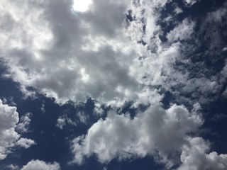 Beautiful dark blue sky and cloud