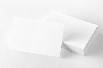 Photo of business cards. Template for branding identity. 