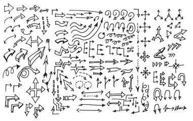 Vector hand drawn arrows set eps10