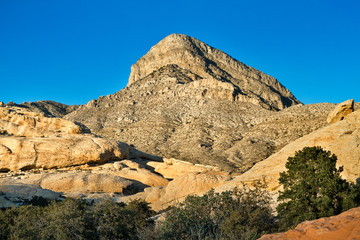 Fototapeta premium Mount in desert of southern Nevada at Red Rock Canyon, USA