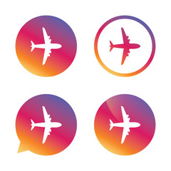 Fototapeta premium Airplane sign. Plane symbol. Travel icon.
