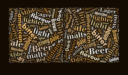 Beer word cloud, words related to beer