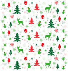 Christmas seamless pattern, beautiful illustrations