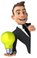 Fun businessman