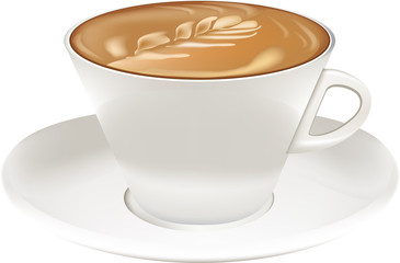 tazza di schiuma con disegno cappuccino