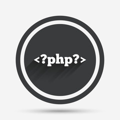 PHP sign icon. Programming language symbol.