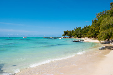 Dream white beach on Mauritius