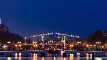 Fototapeta na wymiar オランダ・アムステルダムの跳ね橋