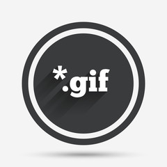 File GIF sign icon. Download image file.