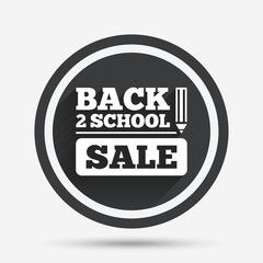 Back to school sign icon. Back 2 school symbol.