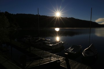 Sun and boat
