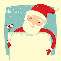  Santa Claus card for text vector