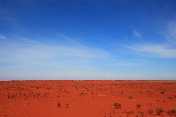 Burnt desert in Australia