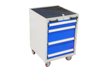 Mobile tool's trolley isolated under the white background