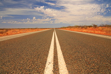 Fototapeta na wymiar Australian endless outback road