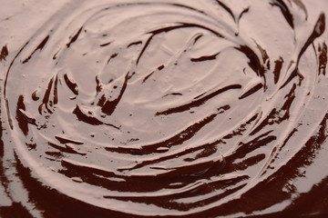 Delicious melted chocolate, closeup