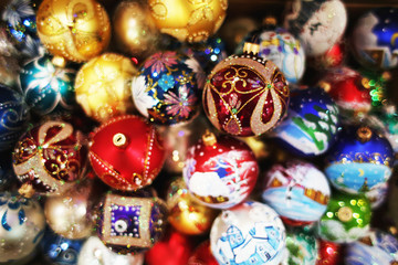 Fototapeta na wymiar Bright Christmas decoration, closeup