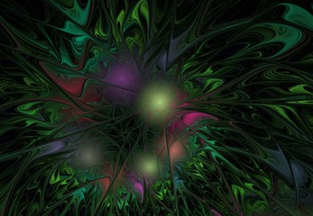 Abstract art green background