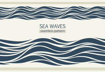 Seamless patterns with stylized waves