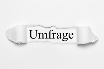 Umfrage auf weißen gerissenen Papier
