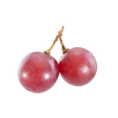 fresh red grape isolated on white background