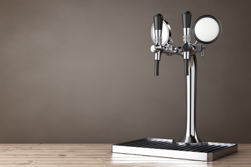 Bar Beer Tap closeup. 3d Rendering