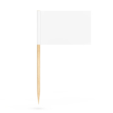 Blank Mini Paper Pointer Flag. 3d Rendering