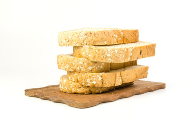 Stack of whole wheat bread