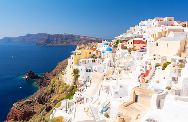 Naklejka premium Oia village on Santorini island, Cyclades, Greece