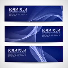 Fototapeta premium Abstract header white wave blue background vector design