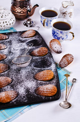 Homemade biscuits madeleines