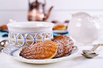 Homemade biscuits madeleines