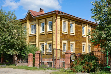 Tomsk, an ancient wooden house