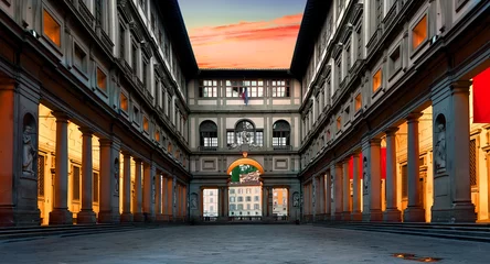 Foto op Canvas   Piazzale degli Uffizi © Givaga