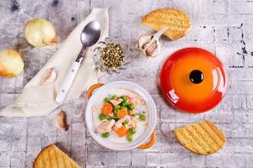 Fish soup with vegetables
