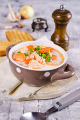 Fish soup with vegetables
