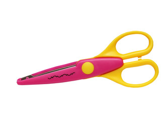 image pink scissors isolated on white background
