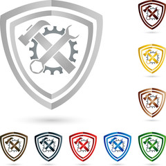 Wappen, Werkzeug, Schlosser, Logo