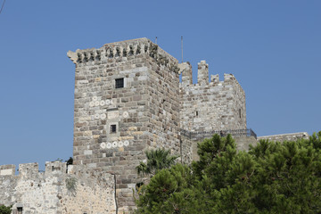 Tower of Bodrum Castle in Turkey