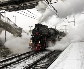 Steam locomotive is going to move