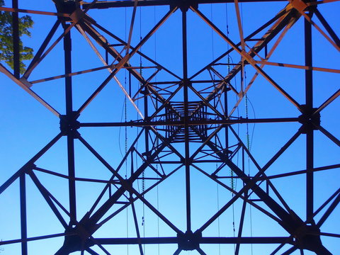 High voltage transmission line.